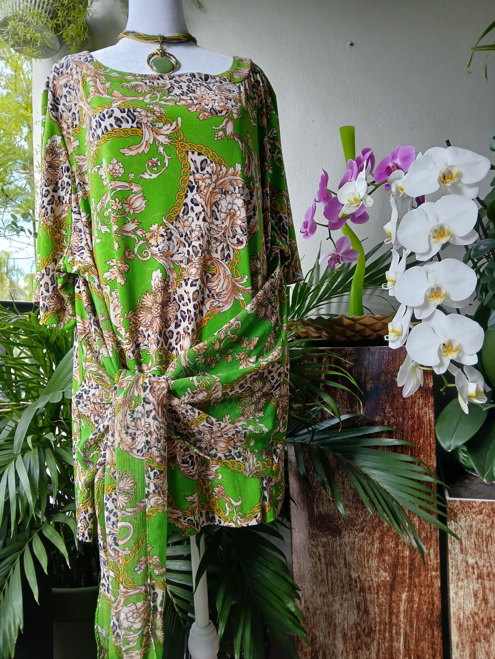 🔥ANIMAL LEOPARD Print Tunic Top  & FREE NECKLACE SIZE 3XL